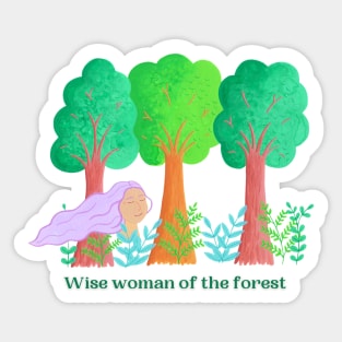 Wise woman of the forest Sticker